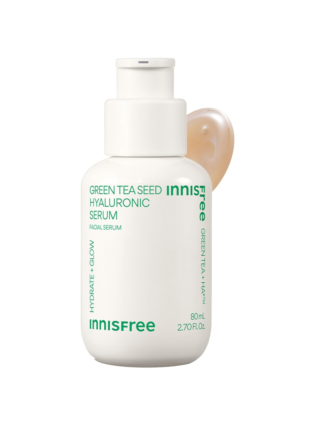 innisfree Green Tea Seed Hydrating Serum with Hyaluronic Acid & Niacinamide, Korean Face Serum for Glow