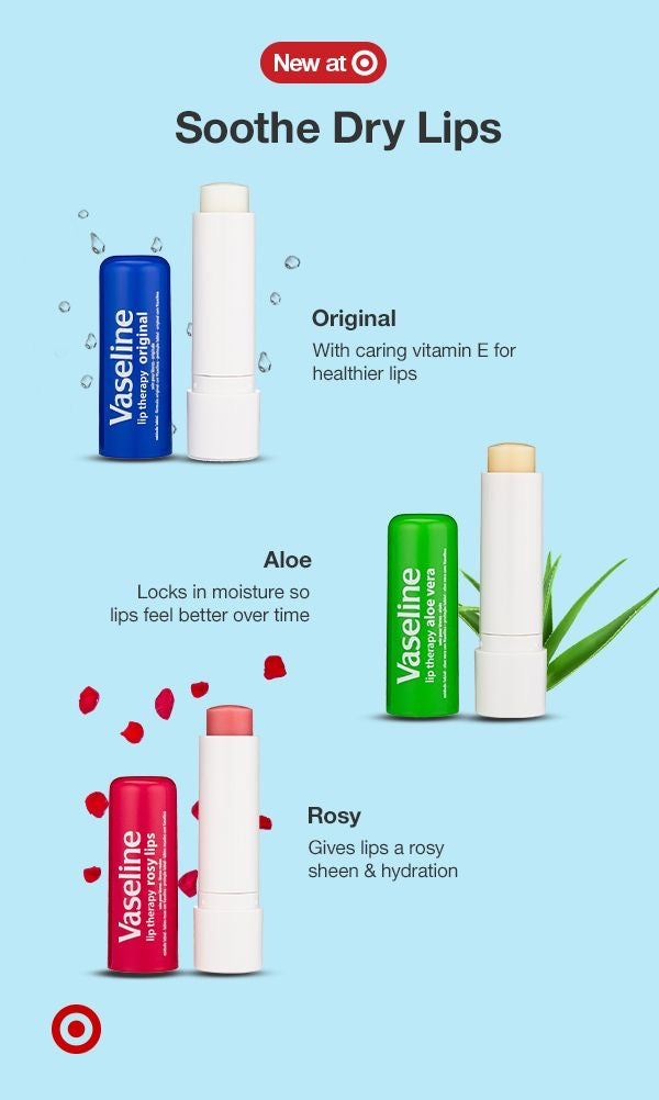 Vaseline Barra de terapia labial, bálsamo labial Petroleum Jelly Vaseline | 0.17 oz