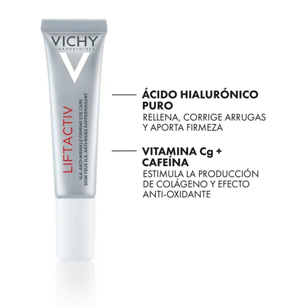 Vichy LiftActiv crema para contorno de ojos antiarrugas y reafirmante. Gran calidad, 0.5 onzas fluidas