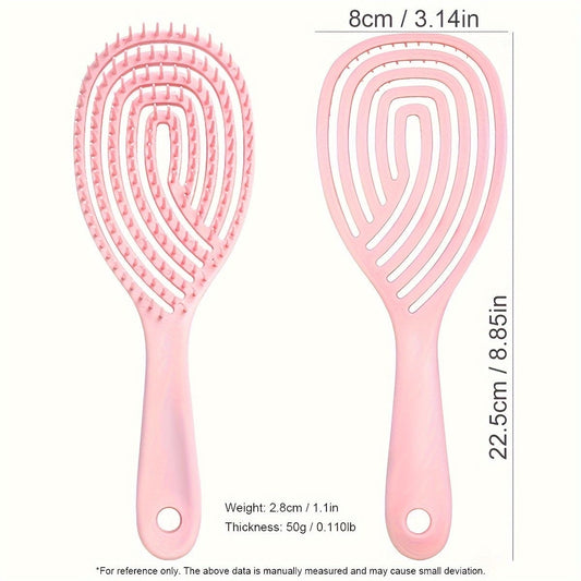 Peine de masaje elástico, Peine de pelo enredado, Cepillo de pelo desenredante, Cepillos de pelo rizado mojado, Peine de peluquería, Herramientas de peluquería
