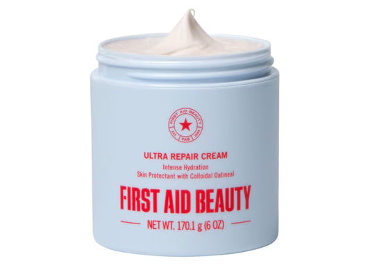 First Aid Beauty - Crema Ultra Repair - Hidratante facial y corporal de hidratación intensa - Avena coloidal batida clínicamente probada para fortalecer la barrera cutánea en 7 días - Ayuda a aliviar