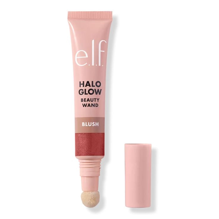 e.l.f. Halo Glow - Varita de belleza rubor líquido para mejillas radiantes y enrojecidas, infundida con escualano, vegana y libre de crueldad, Rosé You Slay