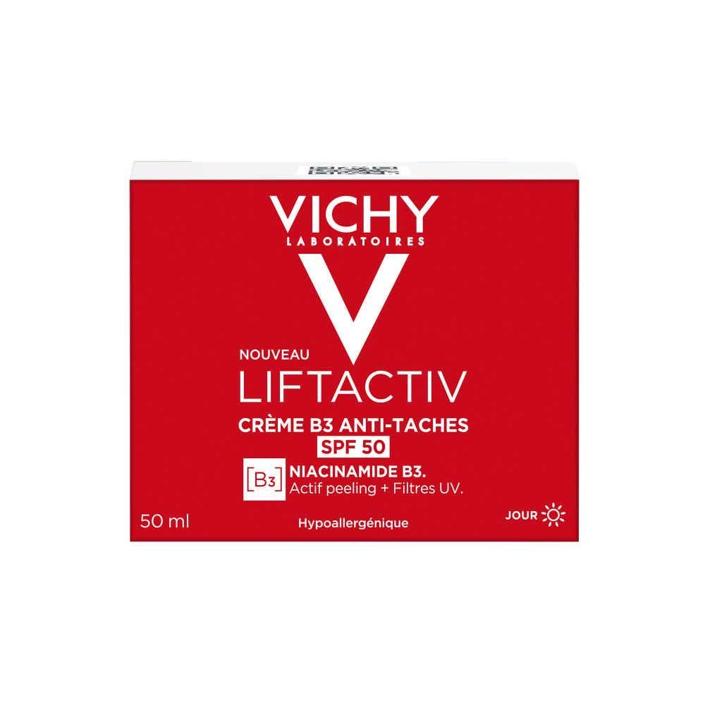 Vichy LiftActiv Peptide-C Crema hidratante antienvejecimiento, crema facial de vitamina C con péptidos de colágeno para reducir las arrugas, reafirmar e iluminar la piel, sin parabenos, 1.69 onzas