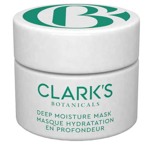 Clark's Botanicals Máscara de humedad profunda, enrojecimiento e inflamación, estimula la producción de colágeno, todo tipo de piel, hidratante 2 en 1 y máscara invisible