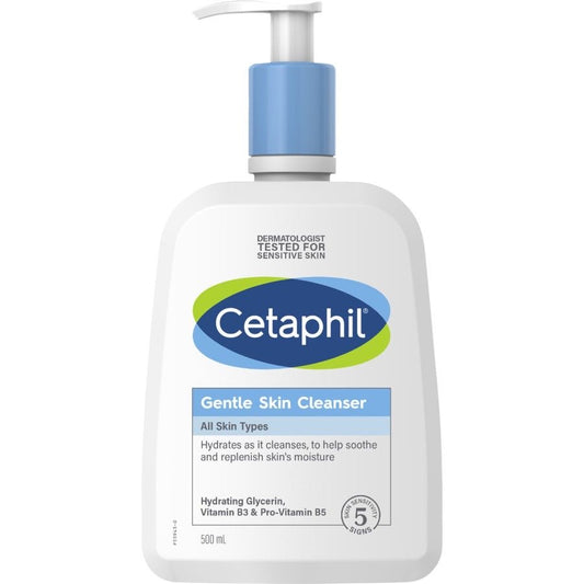 Cetaphi - Limpiador facial diario para pieles sensibles, combinadas con pieles grasas, espuma suave, sin jabón, hipoalergénico.