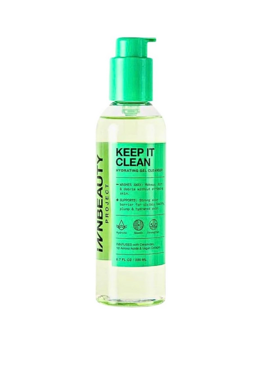 Innbeauty Project Keep It Clean Gel limpiador hidratante con 10 aminoácidos, ceramidas y colágeno vegano, 200ml