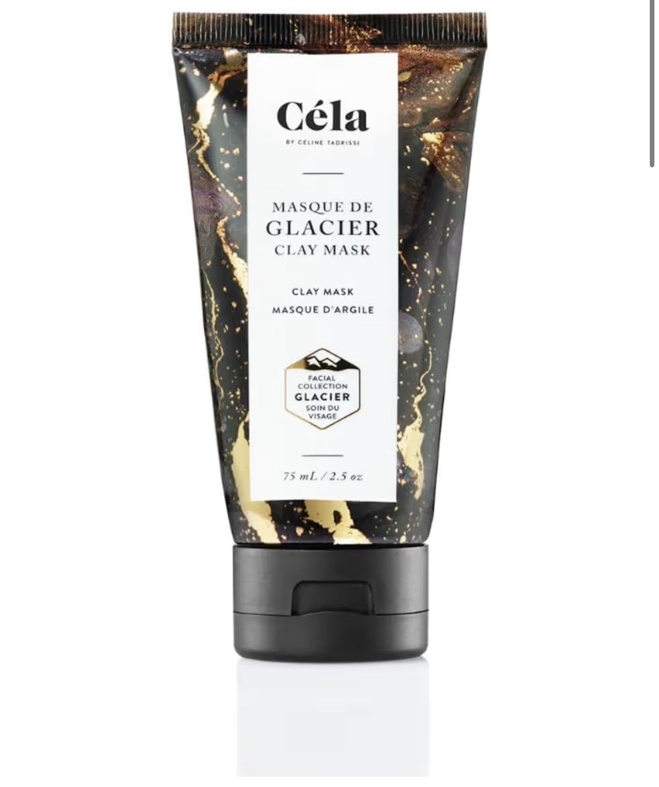Céla Máscara de arcilla glaciar | Máscara facial rica en minerales de 2.5 fl oz con arcilla oceánica glacial | Tratamiento de desintoxicación de limpieza profunda, exfoliante y refinación de poros
