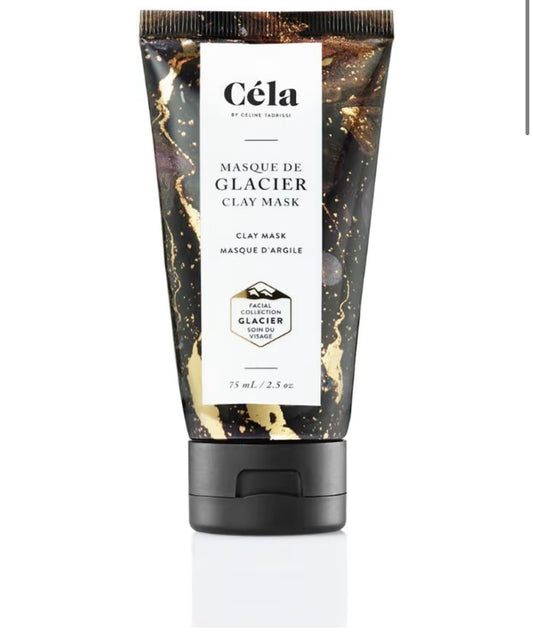 Céla Máscara de arcilla glaciar | Máscara facial rica en minerales de 2.5 fl oz con arcilla oceánica glacial | Tratamiento de desintoxicación de limpieza profunda, exfoliante y refinación de poros