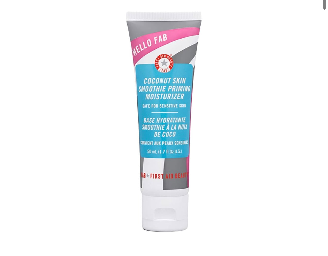 Crema hidratante de cebado de batido de piel de coco, hidratante 2 en 1 e imprimación de maquillaje, fórmula vegana, no comedogénica, segura para pieles sensibles, 1.7 oz