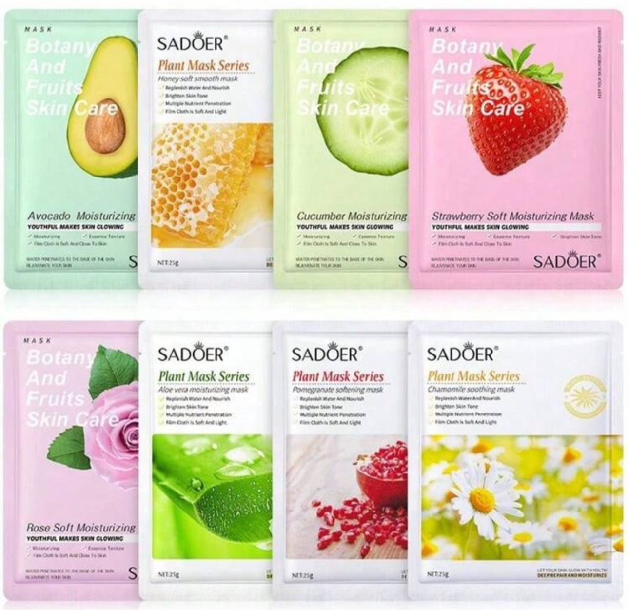 1 mascarilla facial de rosa para plantas, mascarilla facial hidratante