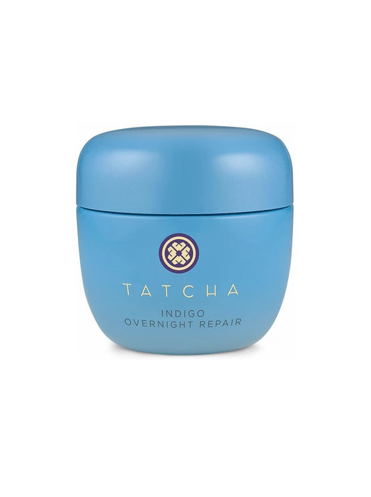 TATCHA Indigo Overnight Repair | Crema facial y tratamiento de suero, crema de noche sin fragancia