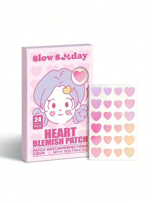 Parches de espinilla SlowSunday con forma de corazón para el acné