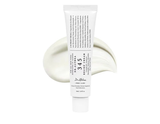 Crema de Alivio 345 | Hidratante para Recuperación Calmante y Cuidado de Imperfecciones con PDRN y Niacinamida | Cuidado de la Piel Vegano Coreano para Todo Tipo de Piel 50ml