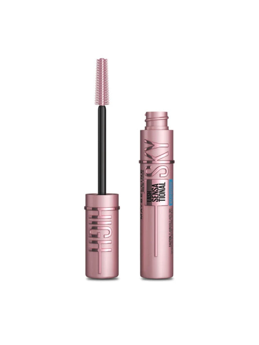 Maybelline New York Maybelline Sky High Impermeable Mascara Maquillaje, Mascara voluminizante, acumulable, degradaje, Definición, Curling, Multiplicación, Impermeable Muy Negro, 0.2 FL. onz.