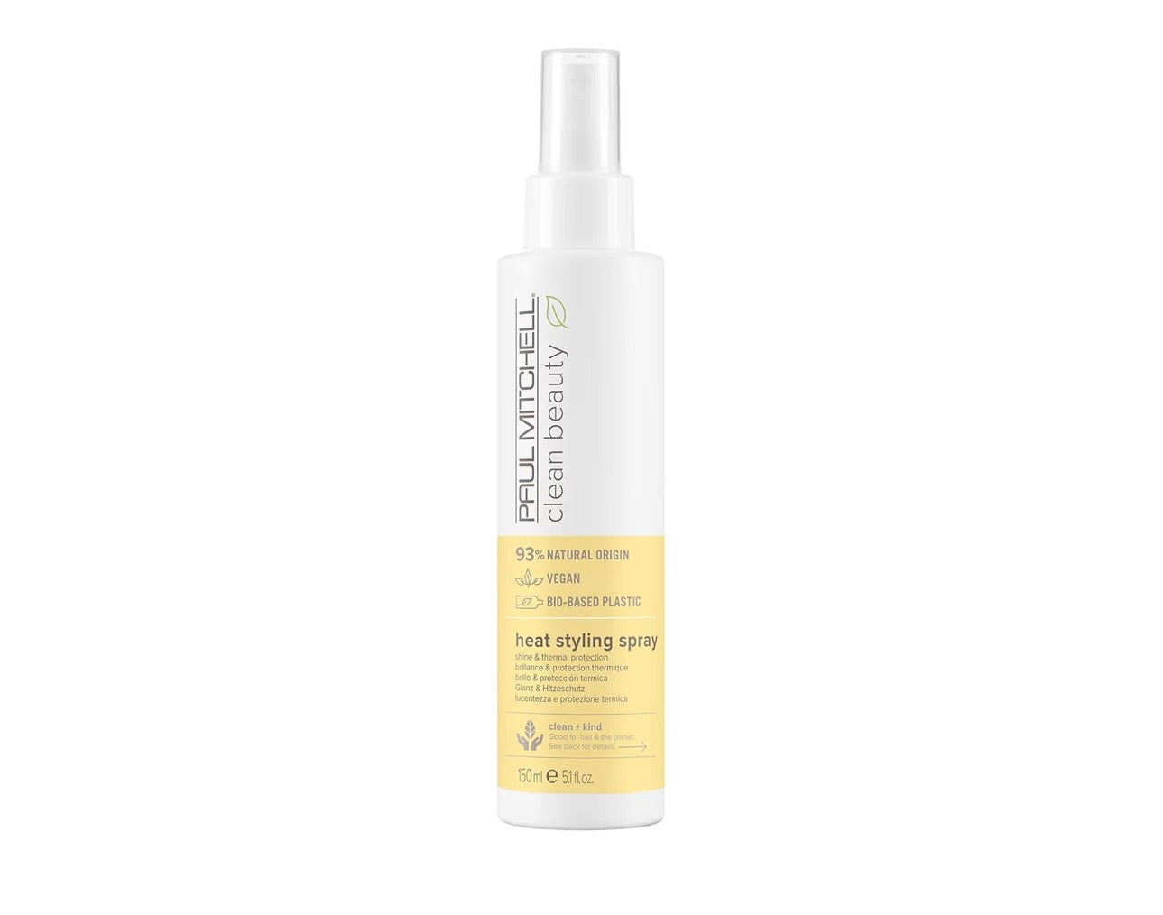 Paul Mitchell Clean Beauty - Spray de peinado térmico, brillo y protección térmica, para todo tipo de cabello que calienta el estilo, 5.1 onzas líquidas