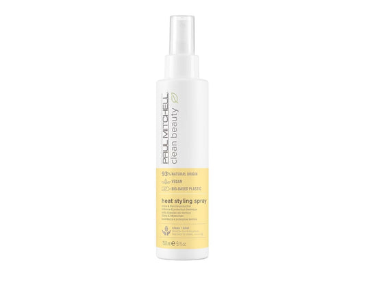Paul Mitchell Clean Beauty - Spray de peinado térmico, brillo y protección térmica, para todo tipo de cabello que calienta el estilo, 5.1 onzas líquidas