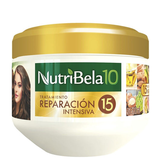 Tratamiento Reparacion Intensiva Nutribela15 Reconocidos Ingredientes | Tratamiento Reparación Intensiva 15 Ingredientes 10.1oz-300ml…